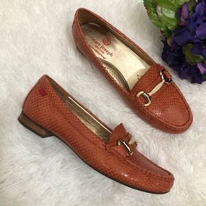 Marc Joseph Grand st leather upper flats in rust brown